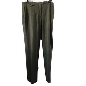 EUC Sharp Lauren Ralph Lauren Fern Green Wool Dress Career Pants Sz 16 US made